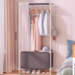 Wardrobe with curtain