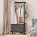 Wardrobe with curtains