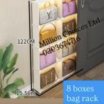 8 boxes bag rack