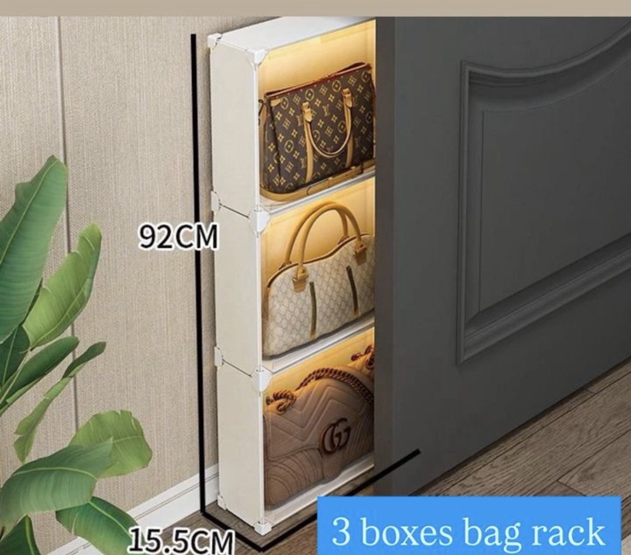 3 boxes bag rack