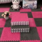 Splice Carpet (Black and Pink)