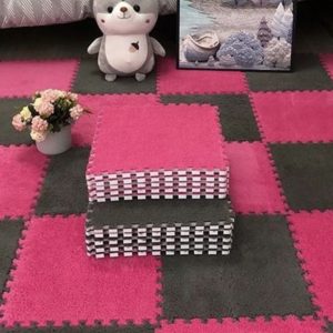 Splice Carpet (Black and Pink)