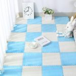 Splice carpet (White and Sea Blue)