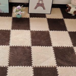 Spliced Carpet (Brown and Cream)